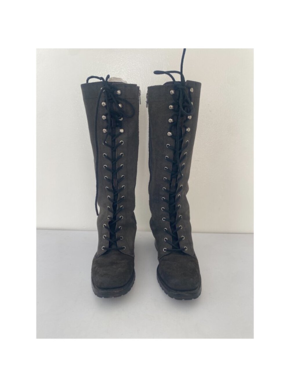 Frye Campus Lug Sole Lace-Up Boots Shoes Combat - Picture 4 of 8
